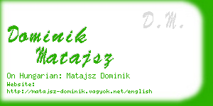 dominik matajsz business card